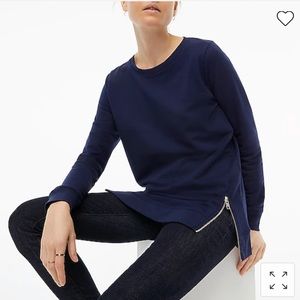 J.crew Petite Side zip sweatshirt tunic